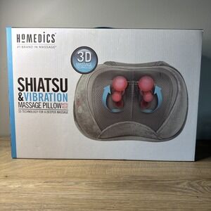 Homedics Shiatsu Pillow Heat Rotating 3D‎ Massage Technology Neck Back Shoulders